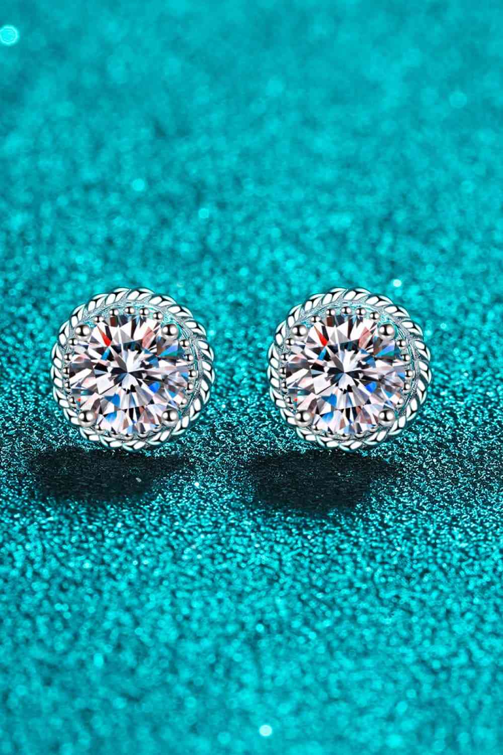 PREORDER- 2 Carat Moissanite 925 Sterling Silver Stud Earrings