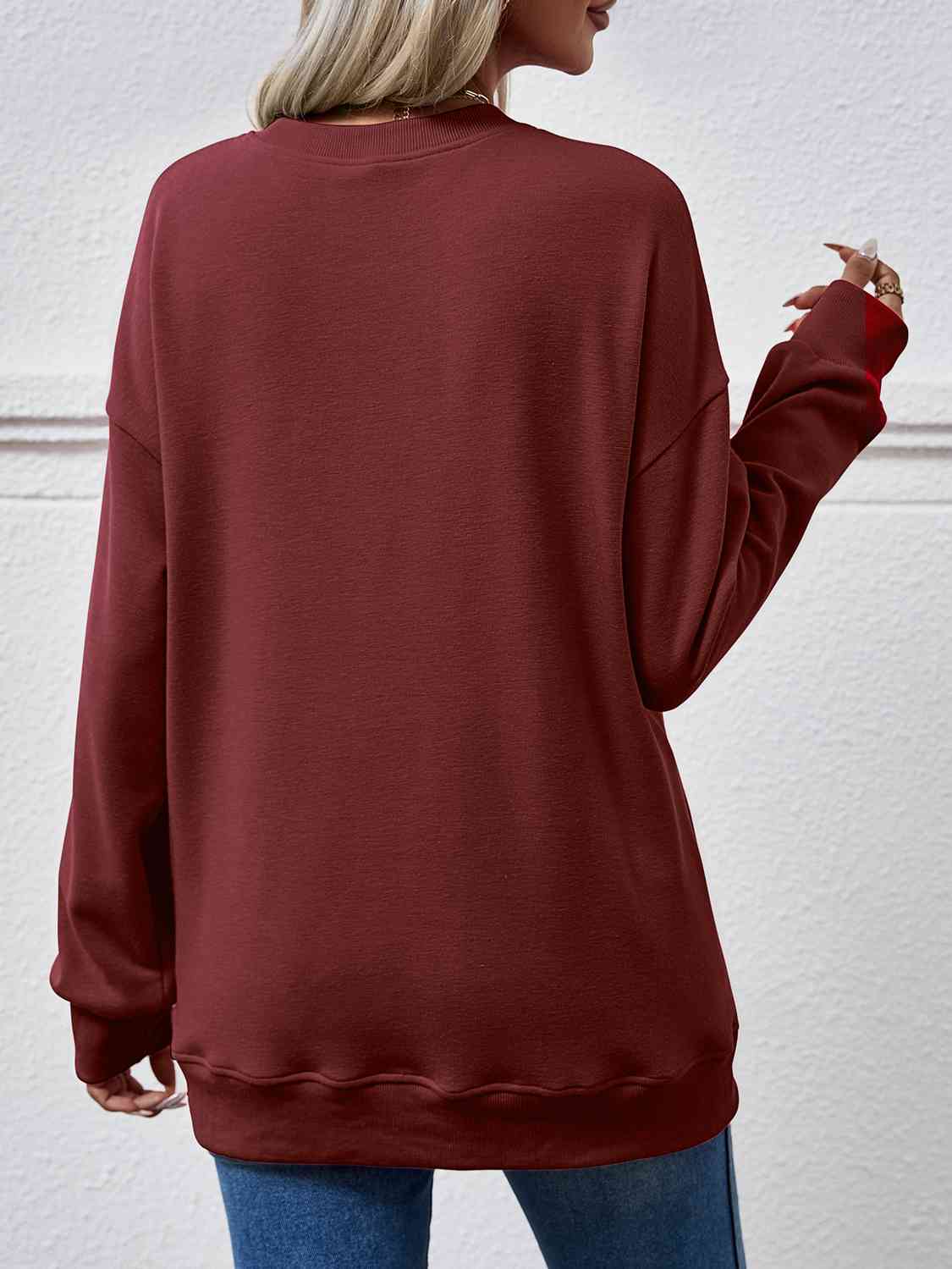 PREORDER- Dropped Shoulder Sweatshirt with Pockets