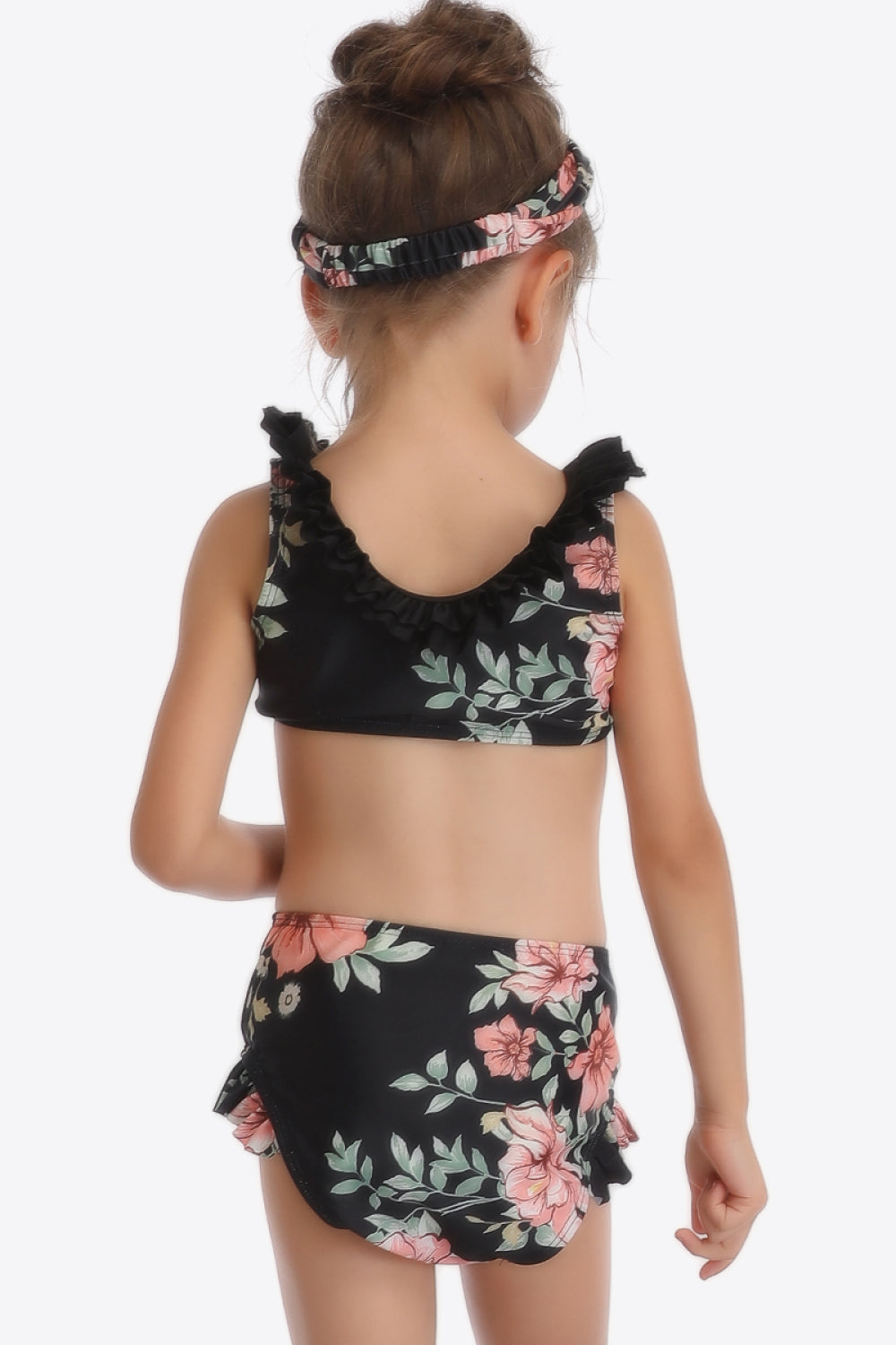 PREORDER- Floral Ruffled Sleeveless Two-Piece Swim Set