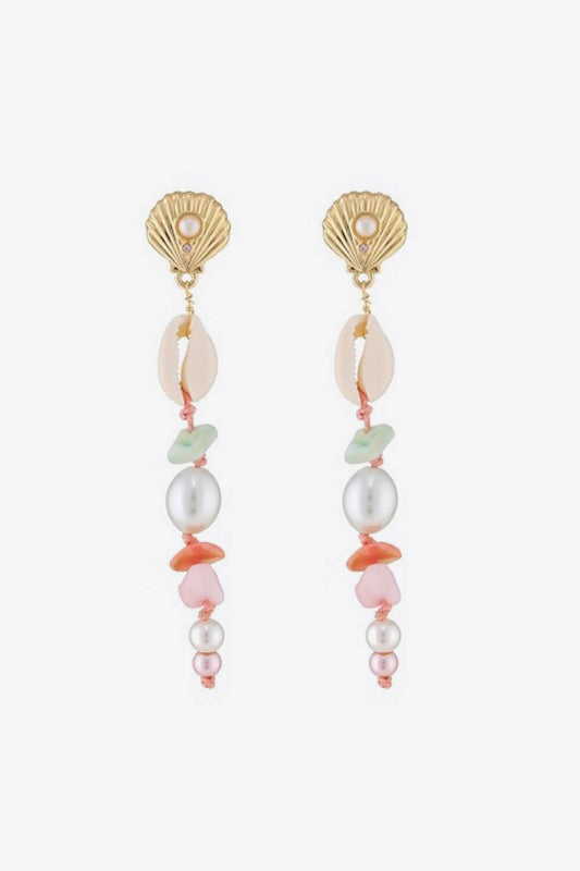 PREORDER- Synthetic Pearl Shell Drop Earrings