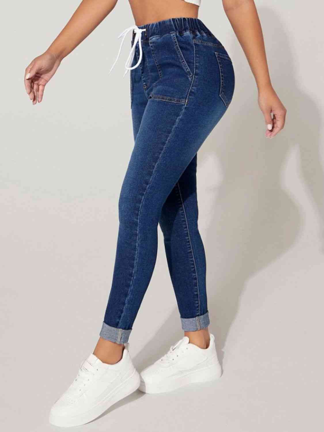 PREORDER- Drawstring Cropped Jeans