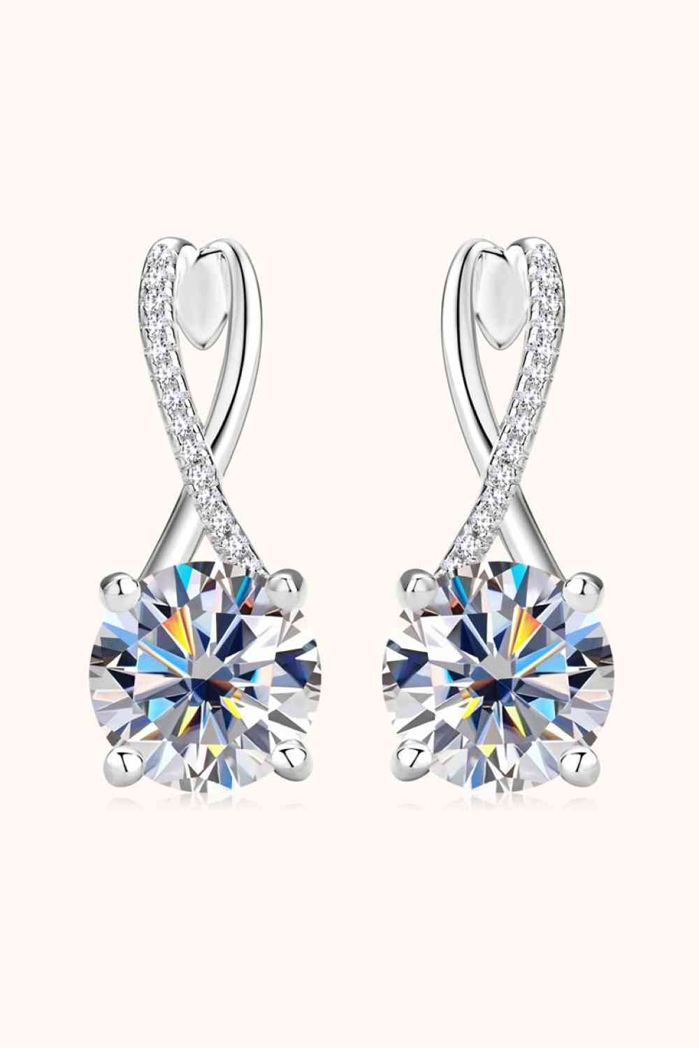 PREORDER- 4 Carat Moissanite 925 Sterling Silver Earrings