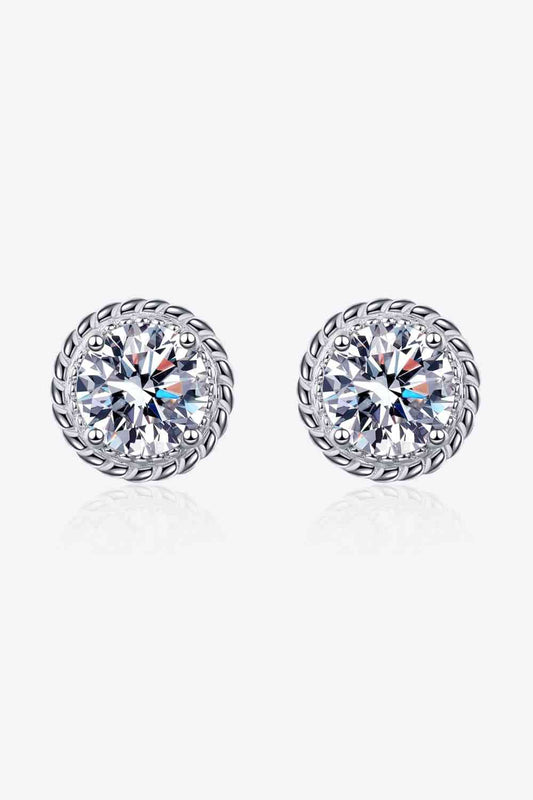 PREORDER- 2 Carat Moissanite 925 Sterling Silver Stud Earrings