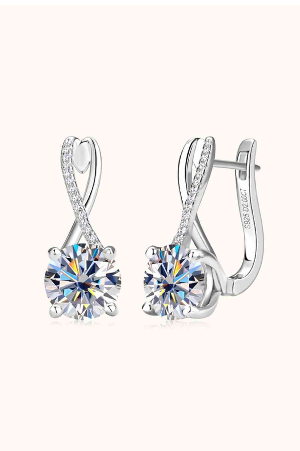 PREORDER- 4 Carat Moissanite 925 Sterling Silver Earrings