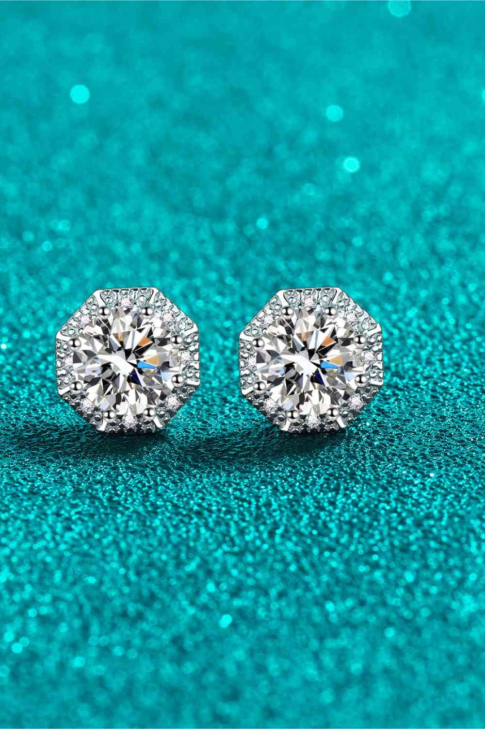 PREORDER- 2 Carat Moissanite 925 Sterling Silver Stud Earrings