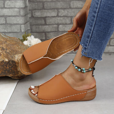 PREORDER- PU Leather Open Toe Sandals