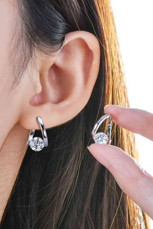 PREORDER- 2 Carat Moissanite 925 Sterling Silver Heart Earrings