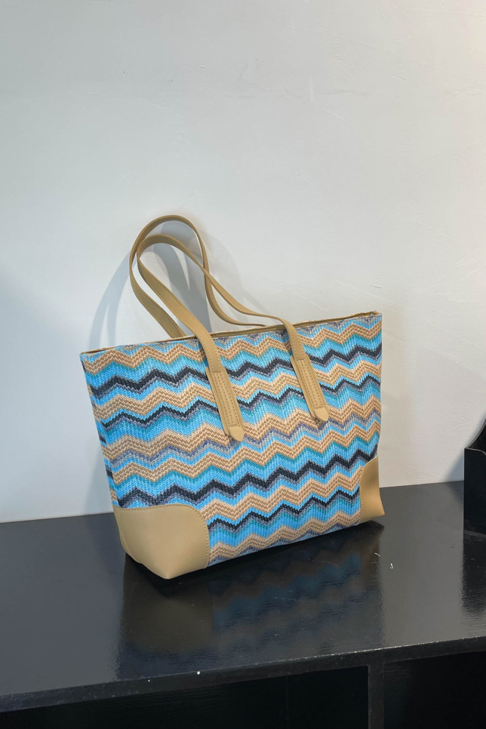 PREORDER- Chevron Straw Tote Bag