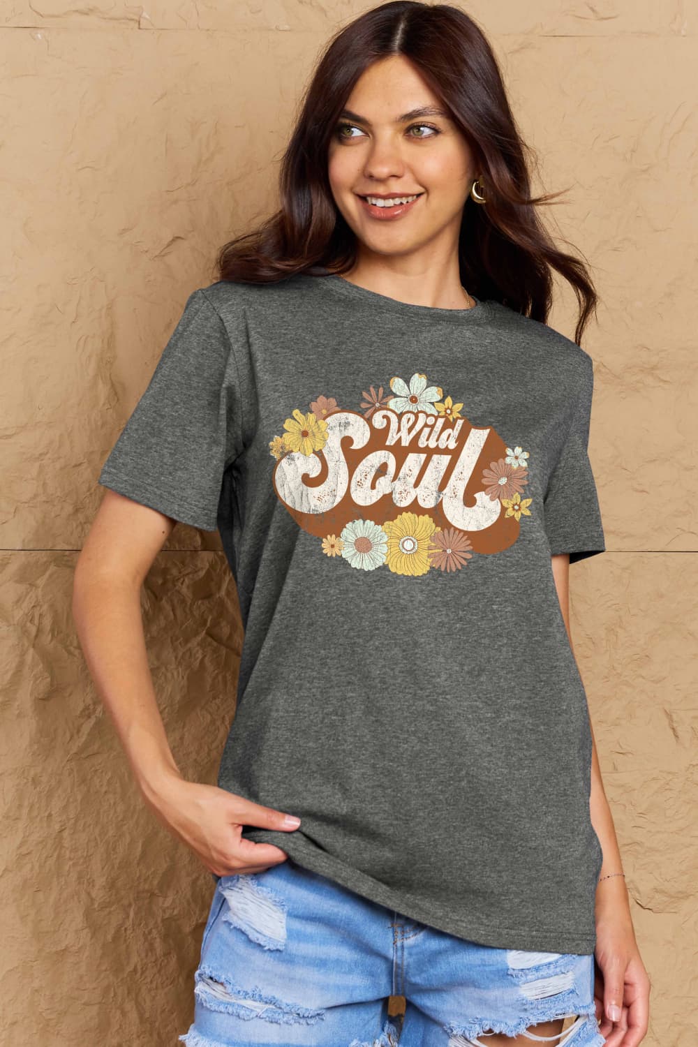 PREORDER- Simply Love Full Size WILD SOUL Graphic Cotton T-Shirt