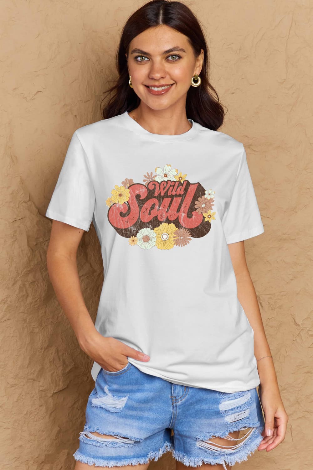 PREORDER- Simply Love Full Size WILD SOUL Graphic Cotton T-Shirt