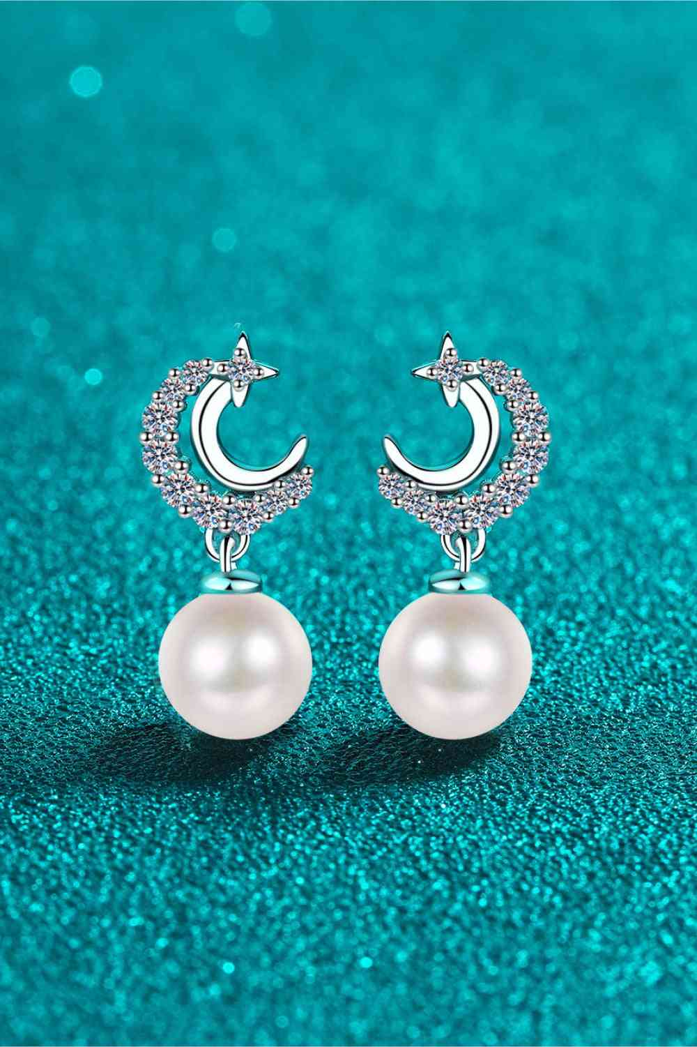 PREORDER- Moissanite Pearl Drop Earrings