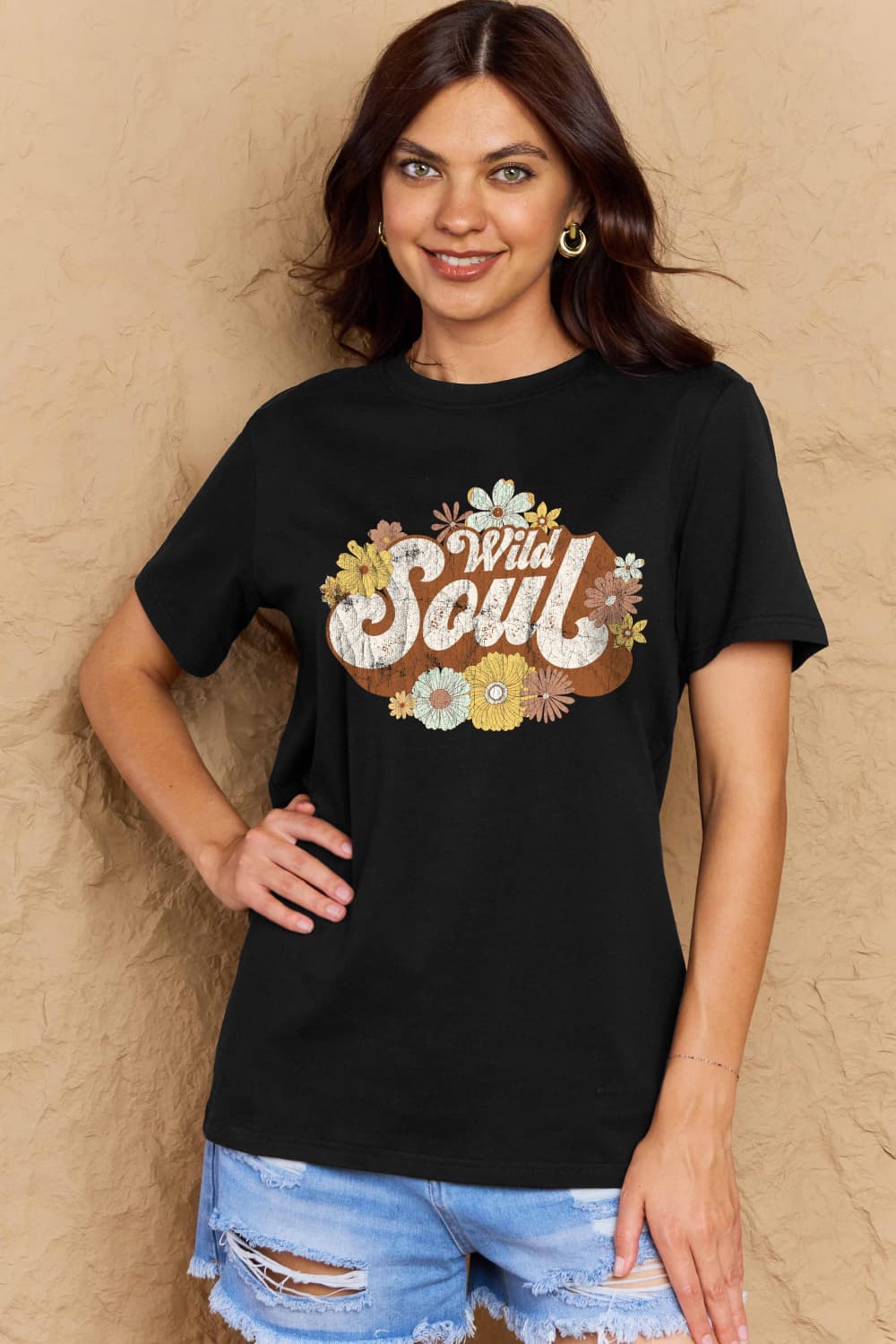 PREORDER- Simply Love Full Size WILD SOUL Graphic Cotton T-Shirt