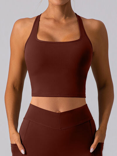 PREORDER- Square Neck Racerback Cropped Tank