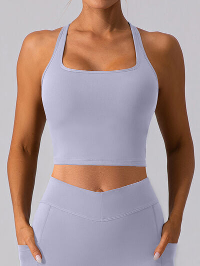 PREORDER- Square Neck Racerback Cropped Tank