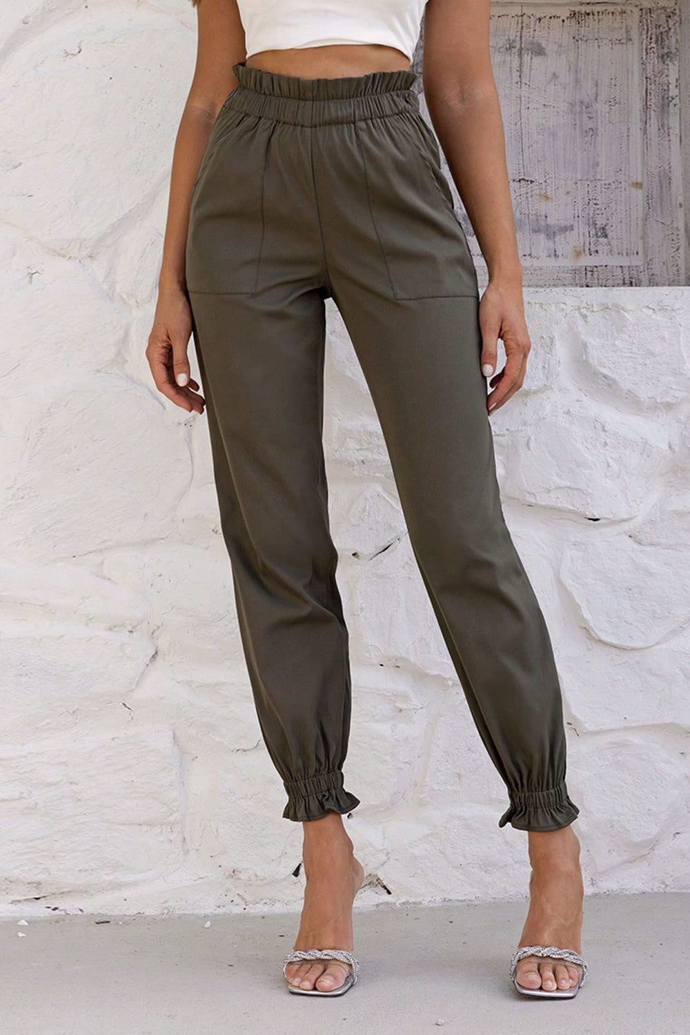 PREORDER- Paperbag Waist Pants with Pockets