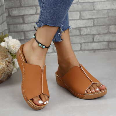 PREORDER- PU Leather Open Toe Sandals