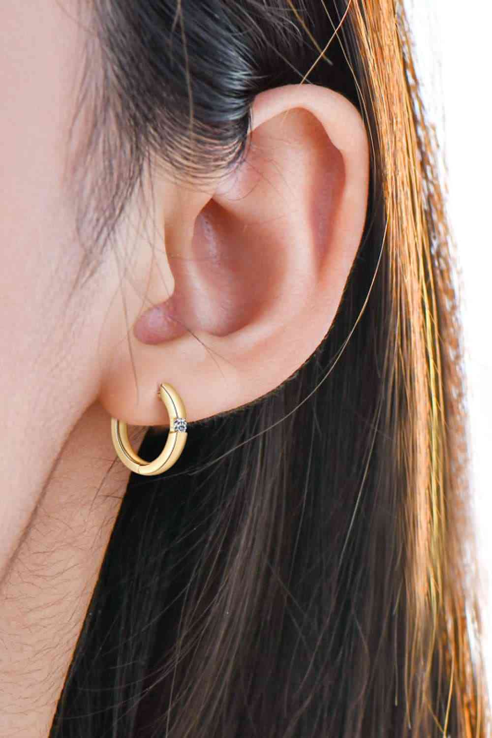 PREORDER- Moissanite 925 Sterling Silver Huggie Earrings