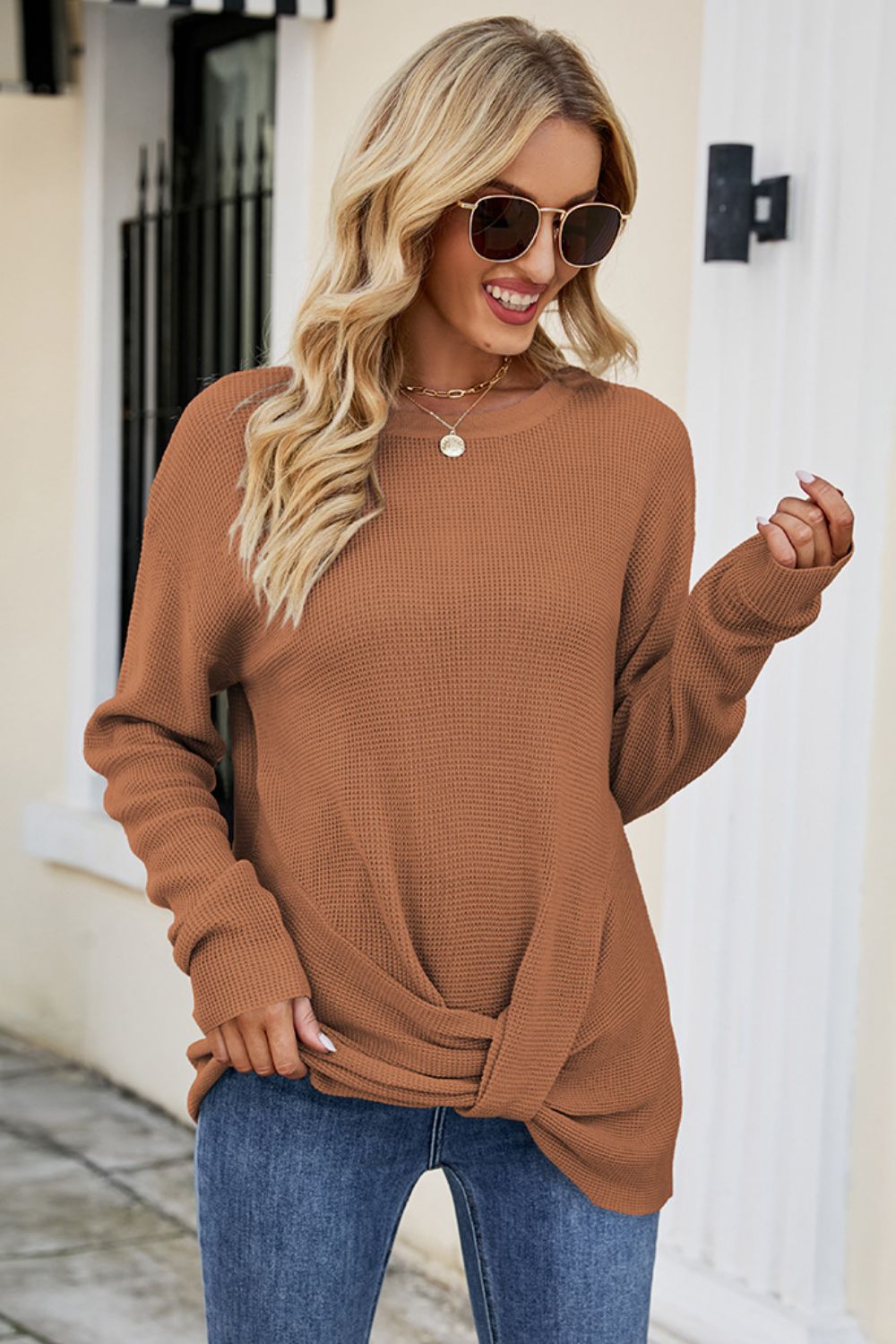 PREORDER- Twisted Round Neck Sweater