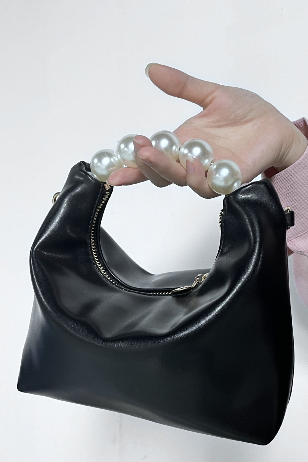 PREORDER- Adored PU Leather Pearl Handbag