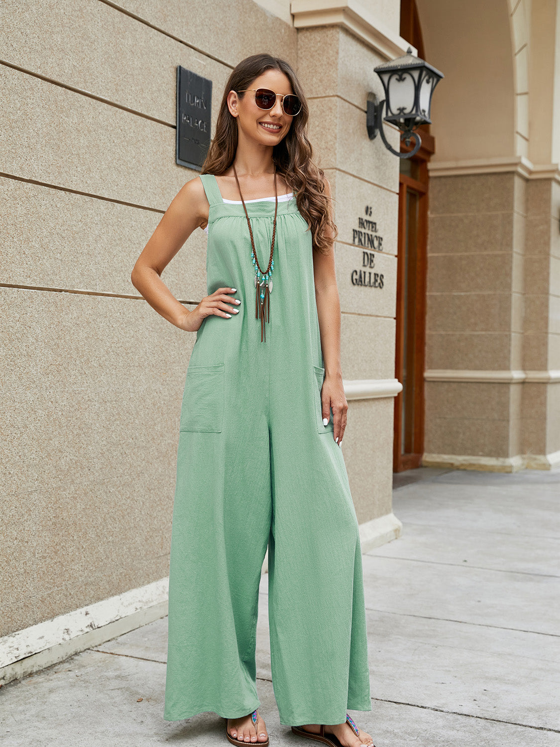 PREORDER- Square Neck Sleeveless Jumpsuit