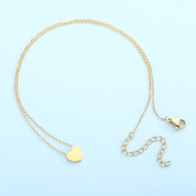 PREORDER- Heart Necklace, Bracelet and Stud Earrings Jewelry Set