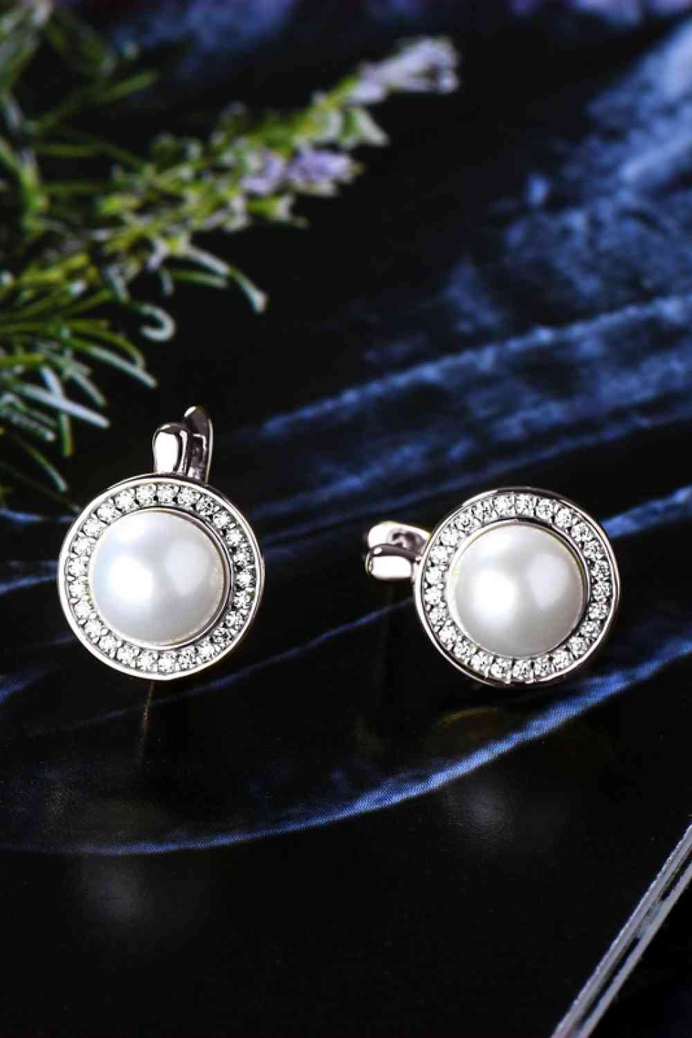 PREORDER- Moissanite Pearl 925 Sterling Silver Earrings