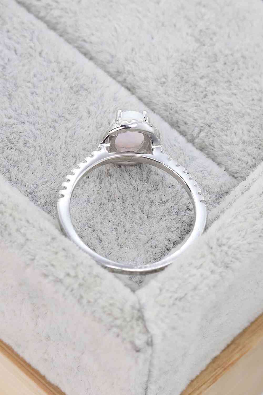 PREORDER- Opal 925 Sterling Silver Halo Ring