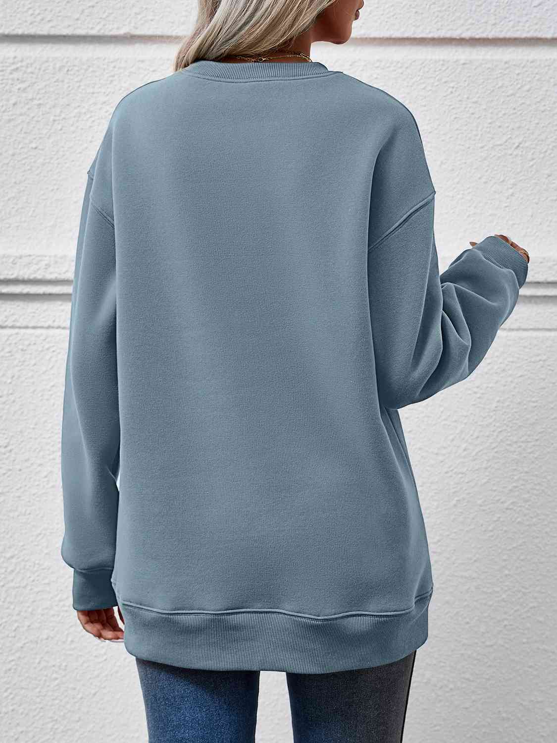 PREORDER- Round Neck Long Sleeve Sweatshirt