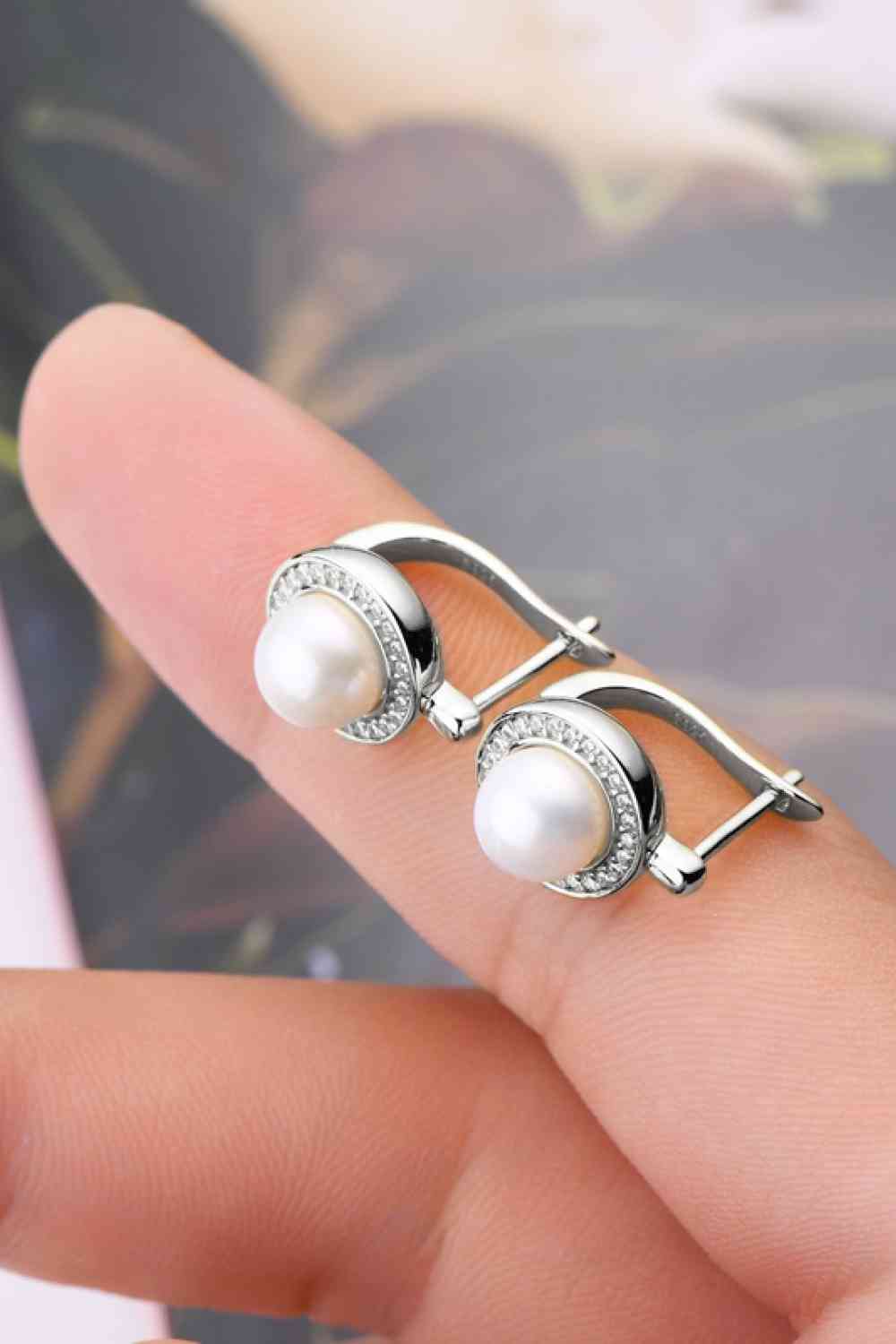 PREORDER- Moissanite Pearl 925 Sterling Silver Earrings