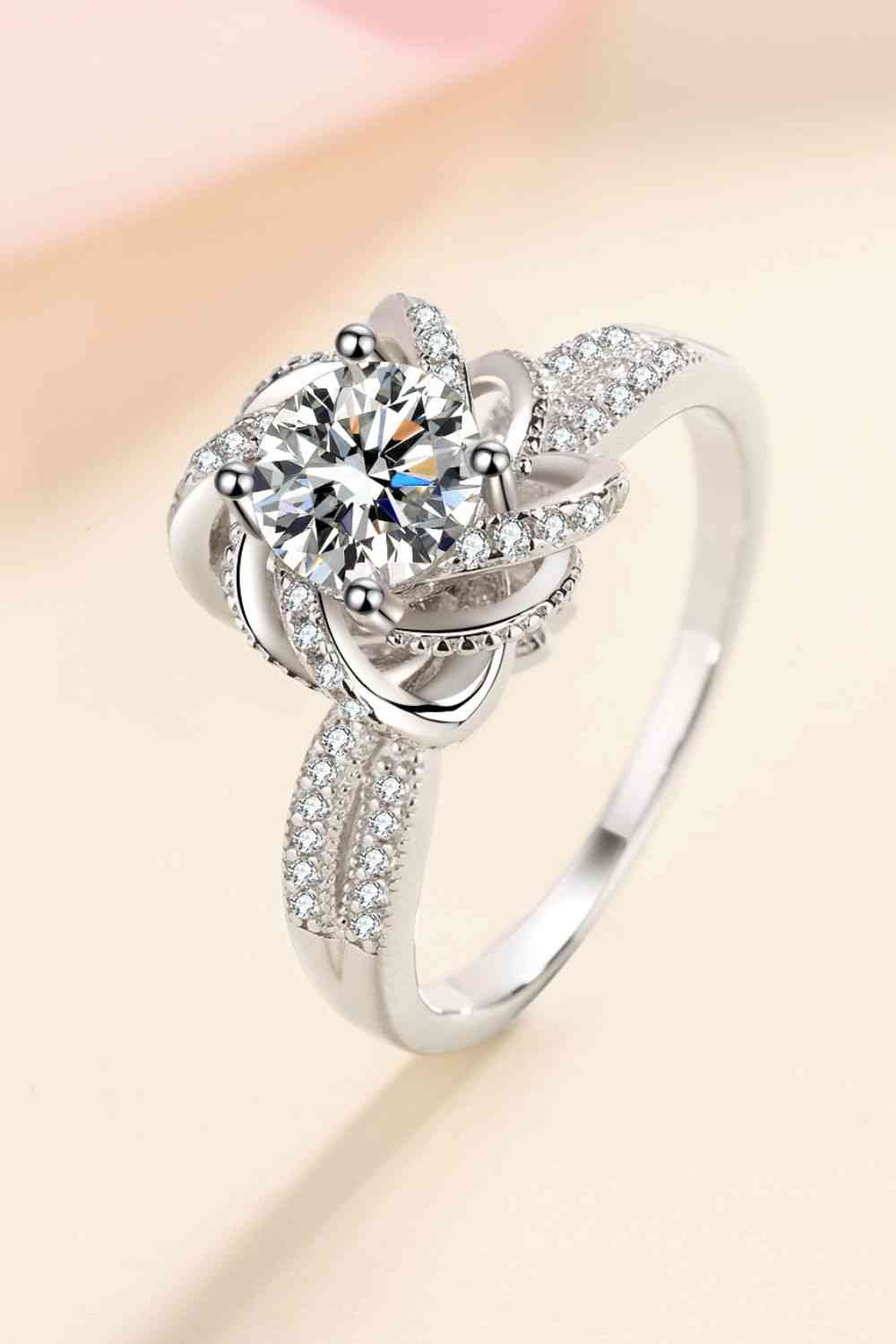 PREORDER- 1 Carat Moissanite 925 Sterling Silver Ring