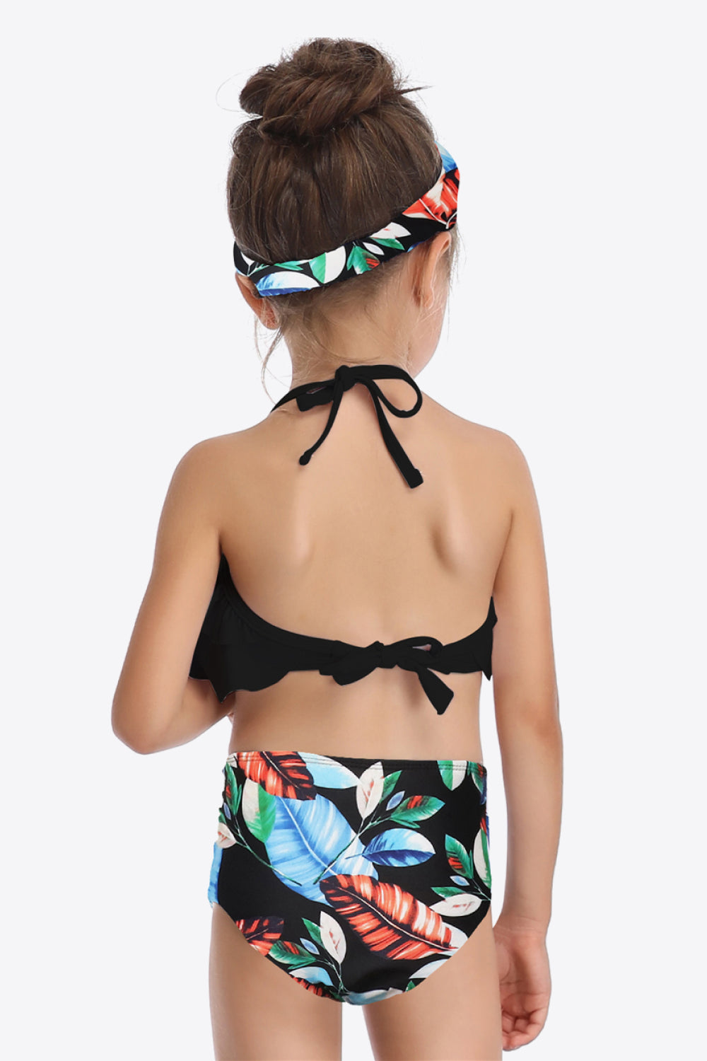 PREORDER- Printed Layered Halter Neck Two-Piece Swim Set