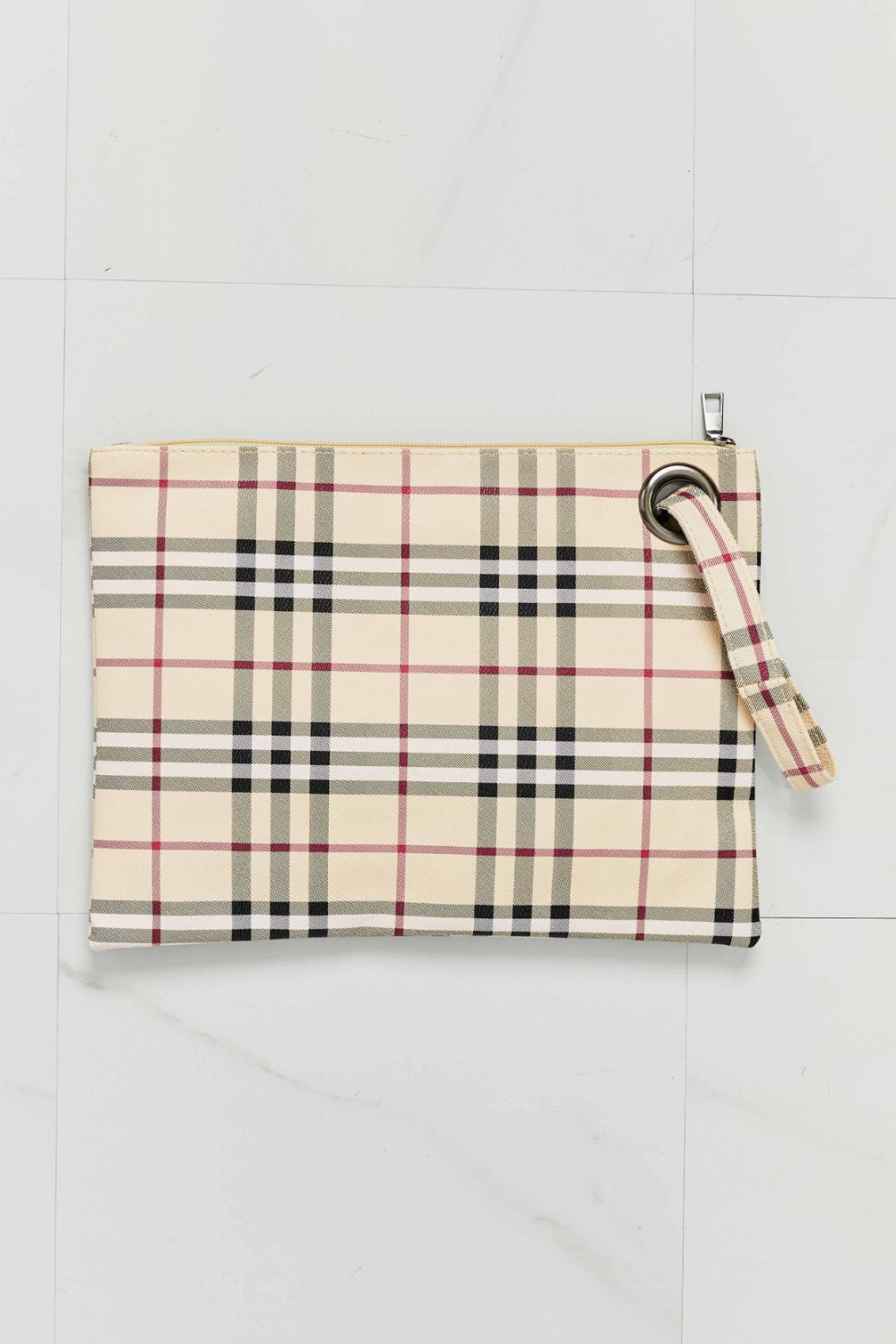 PREORDER- Carry Your Love Plaid Wristlet