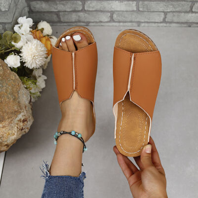 PREORDER- PU Leather Open Toe Sandals