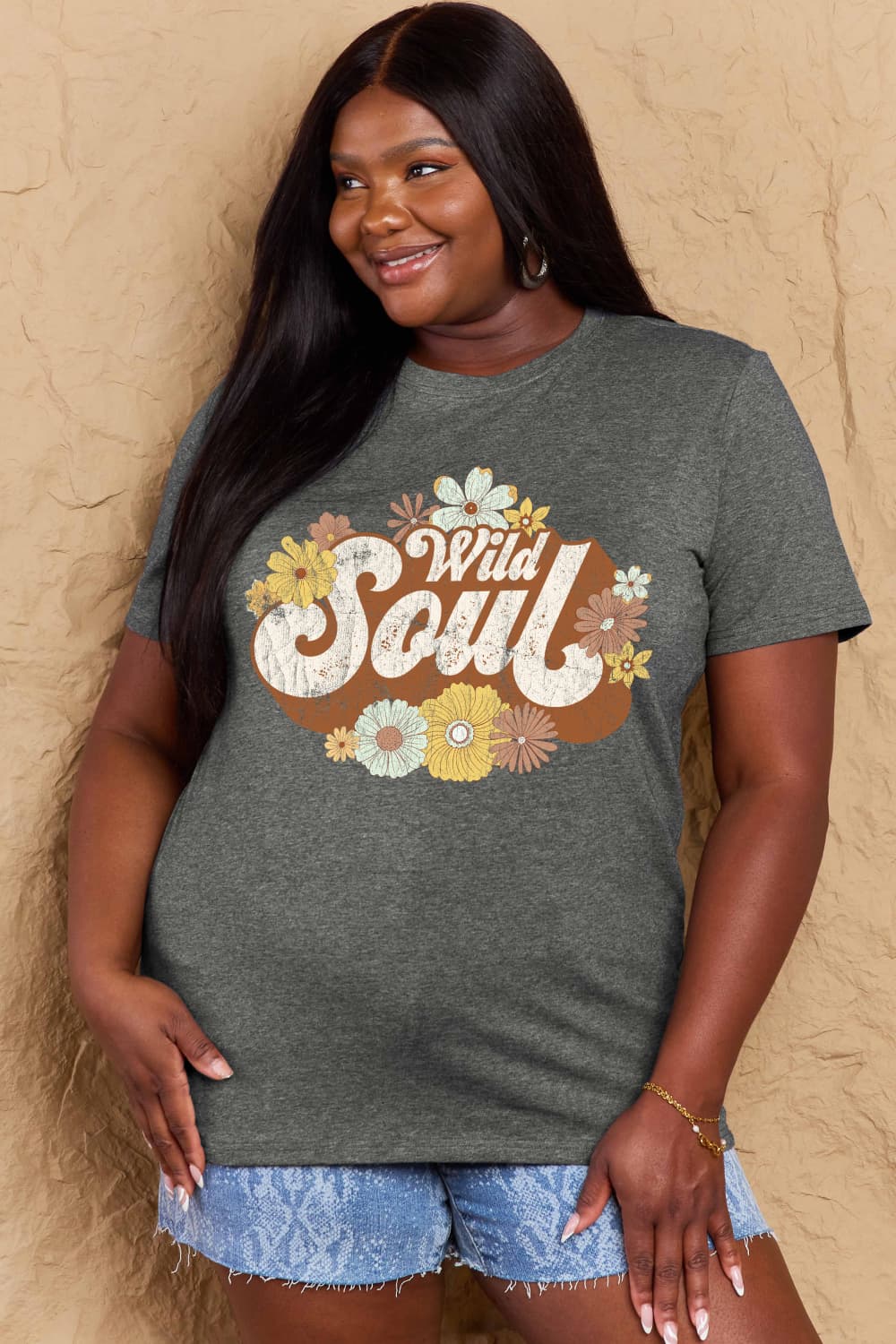 PREORDER- Simply Love Full Size WILD SOUL Graphic Cotton T-Shirt