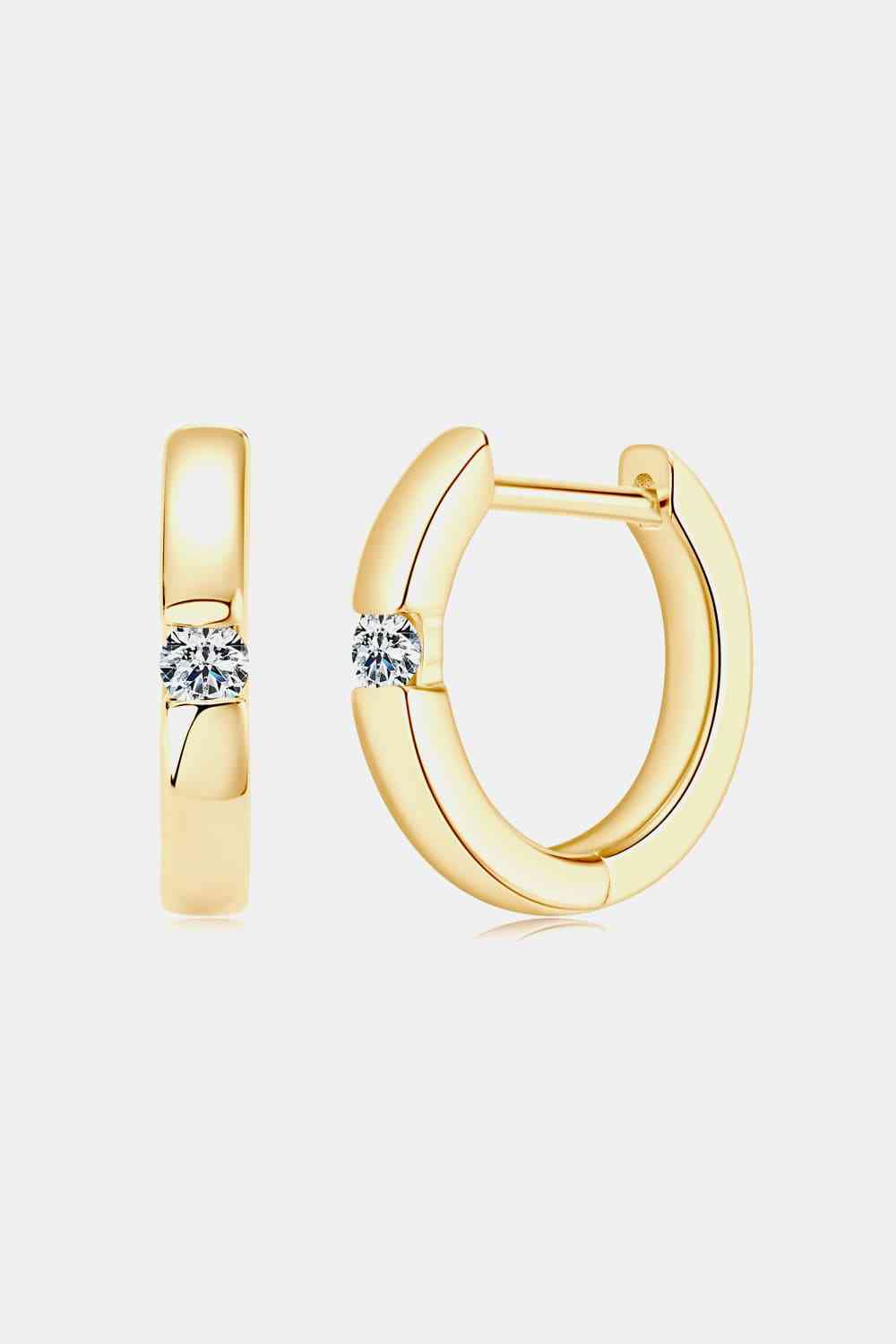 PREORDER- Moissanite 925 Sterling Silver Huggie Earrings