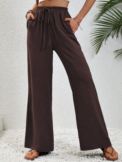 PREORDER- Wide Leg Drawstring Pants