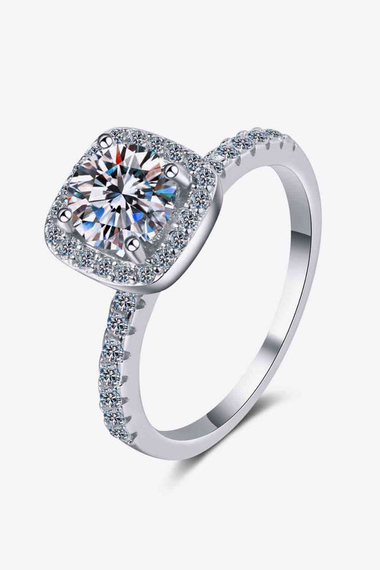 PREORDER- 2 Carat Moissanite Square Halo Ring