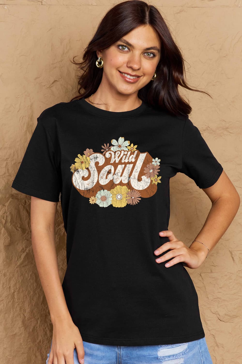 PREORDER- Simply Love Full Size WILD SOUL Graphic Cotton T-Shirt