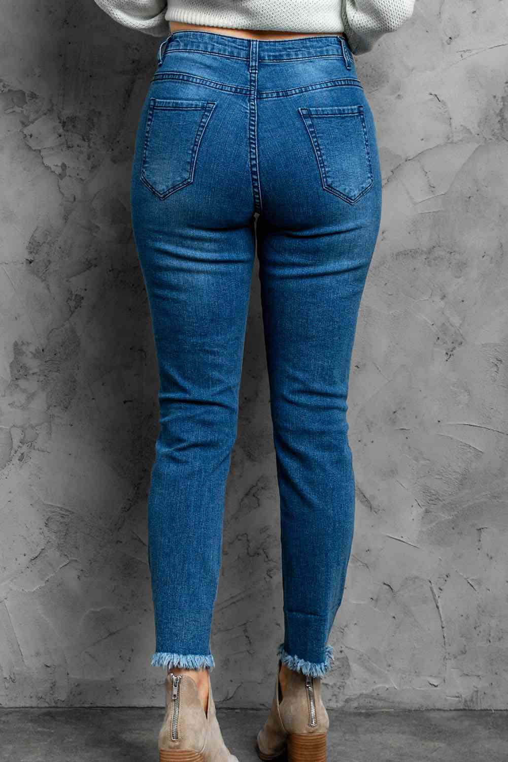 PREORDER- Stylish Distressed Cropped Jeans