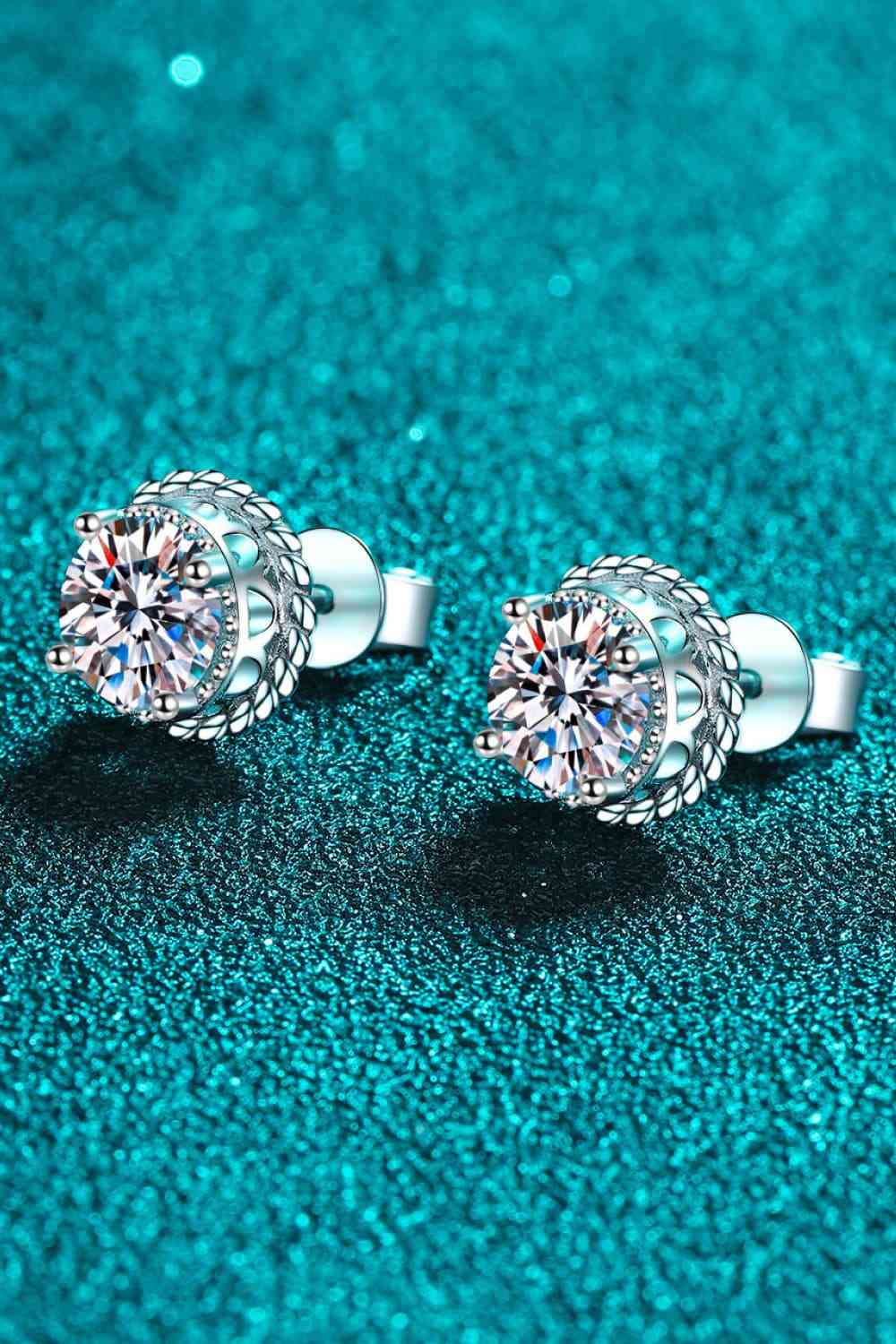 PREORDER- 2 Carat Moissanite 925 Sterling Silver Stud Earrings