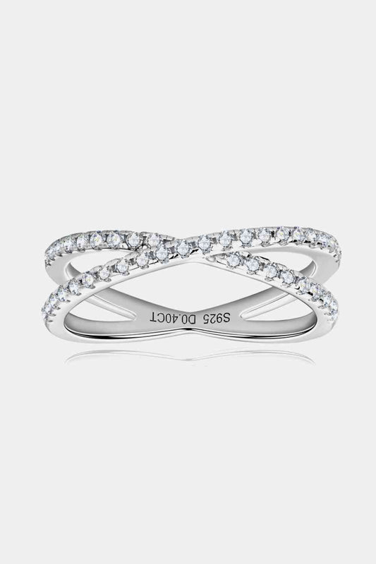 PREORDER- Moissanite 925 Sterling Silver Crisscross Ring