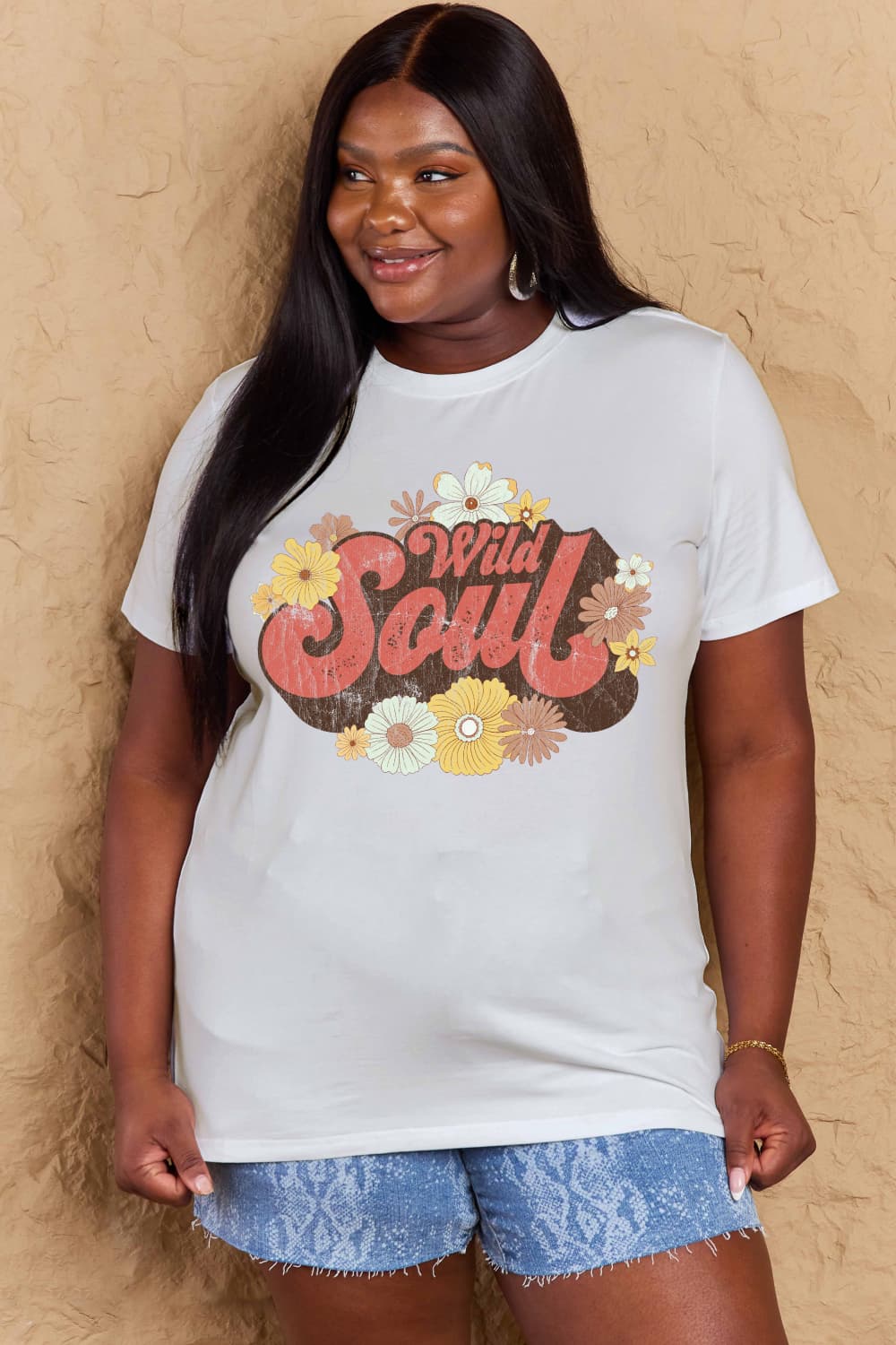 PREORDER- Simply Love Full Size WILD SOUL Graphic Cotton T-Shirt