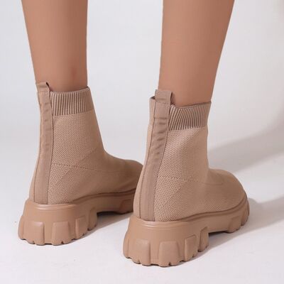 PREORDER- Mesh Round Toe Platform Boots