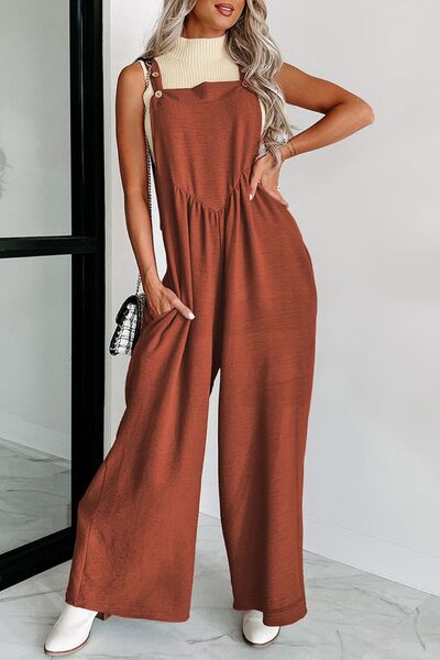 PREORDER- Square Neck Wide Strap Jumpsuit