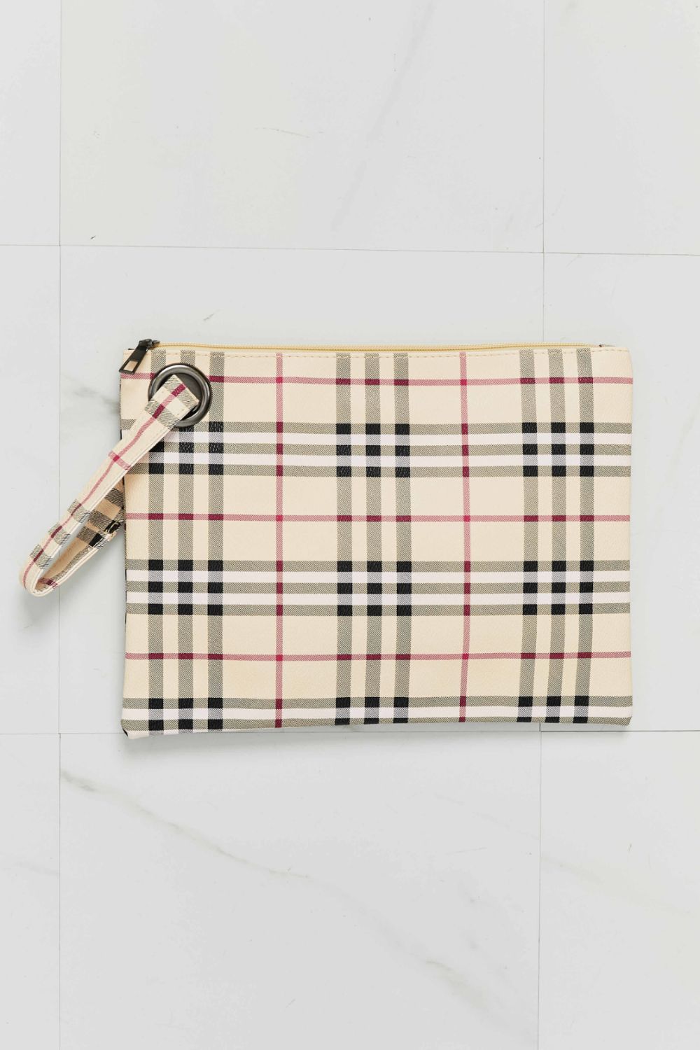 PREORDER- Carry Your Love Plaid Wristlet