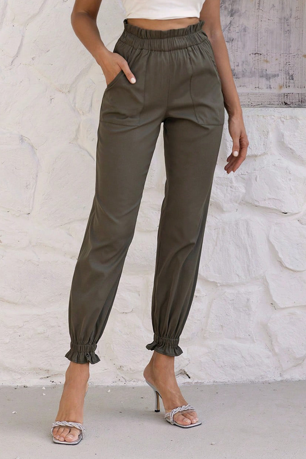 PREORDER- Paperbag Waist Pants with Pockets