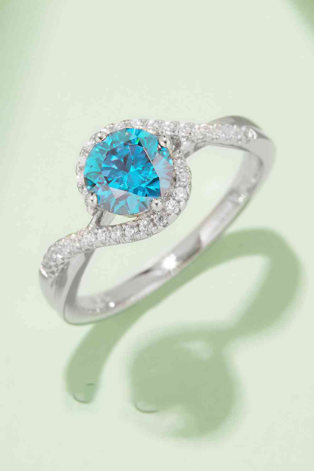 PREORDER- 1 Carat Moissanite Contrast 925 Sterling Silver Ring