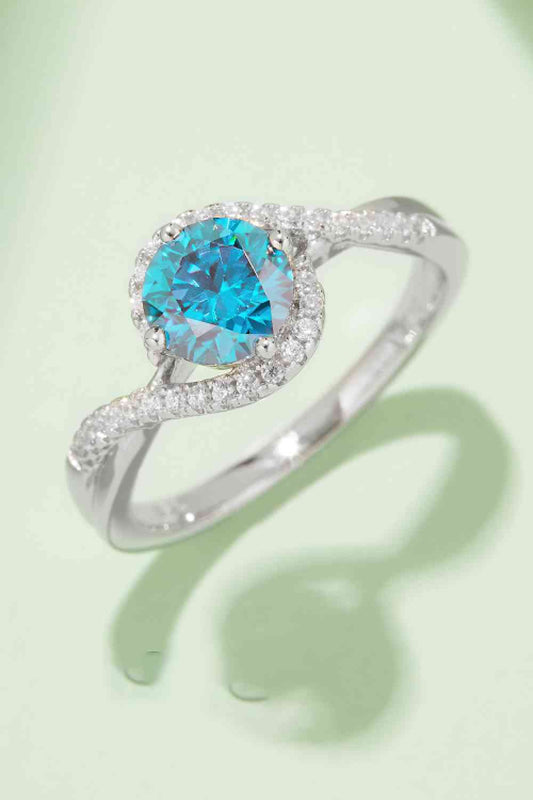 PREORDER- 1 Carat Moissanite Contrast 925 Sterling Silver Ring