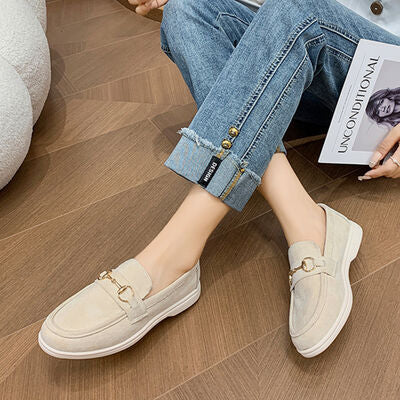 PREORDER- Metal Buckle Flat Sneakers