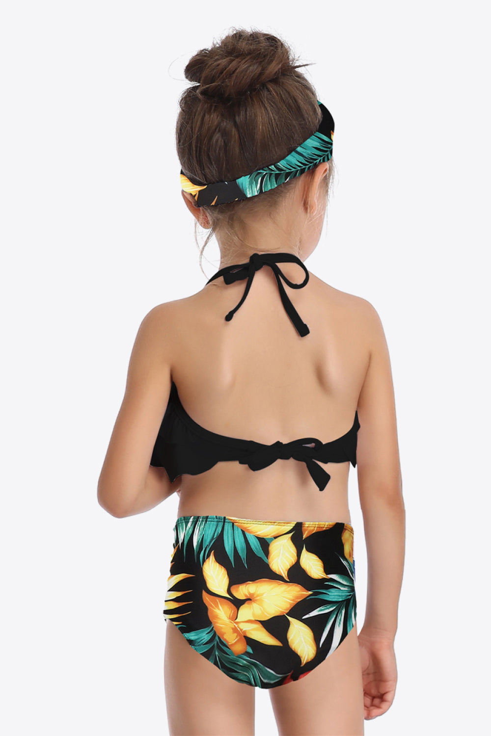 PREORDER- Printed Layered Halter Neck Two-Piece Swim Set